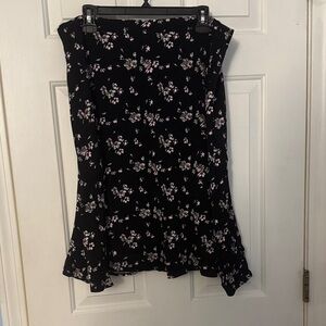 GAP Dark Floral A-Line Skirt